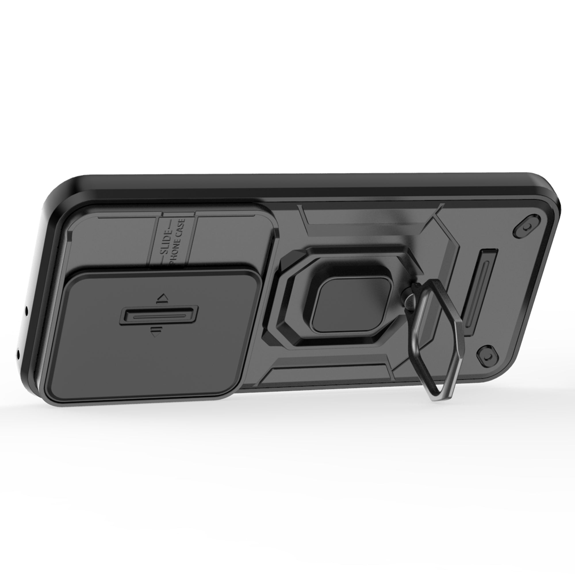For Huawei Pura 70 Pro / Pura 70 Pro+ Kickstand Case Slide Lens Protection PC+TPU Phone Cover For Huawei Pura 70 Pro / Pura 70 Pro+ Kickstand Case Slide Lens Protection PC+TPU Phone Cover